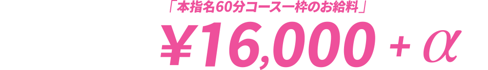 本指名の60分の高額な手取り